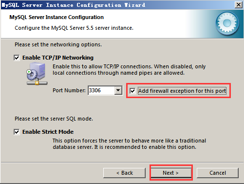 配置MySQL的網絡選項
